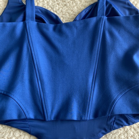RACHEL ZOE Royal Blue soft corset style top. NWT Size M - Picture 4 of 6